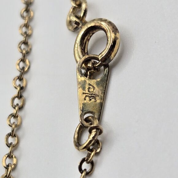 Danbury Mint Love Always Diamond Pendant Necklace 14kt Gold Plated Engraved 17" - Picture 6 of 10